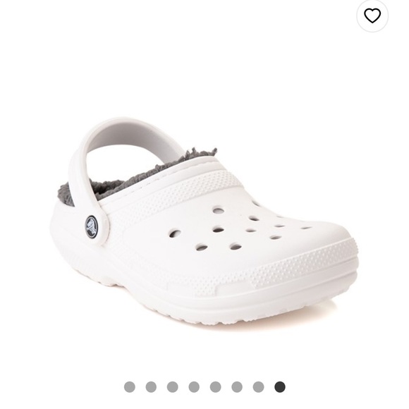 White Crocs/Grey Lining - Picture 1 of 4